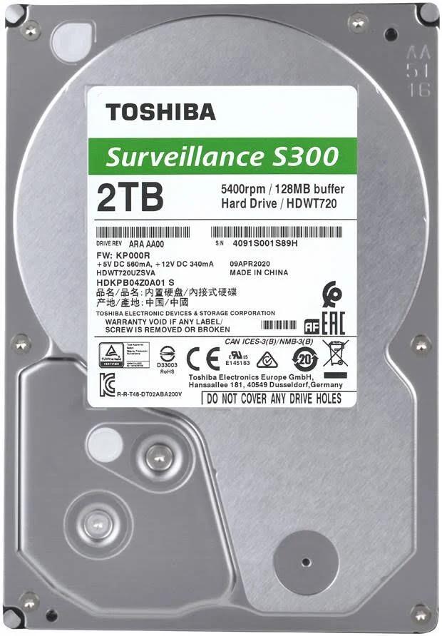 Toshiba Surveillance Hard Disk 2TB SATA 3.5 Inch view 3